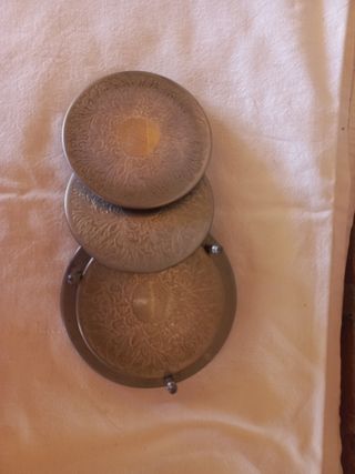 Juego posavasos plata - 3 piezas
