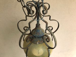 Lampadario con vetro a bolla (1 lampadina)