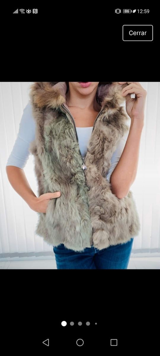 Chaleco de Piel Sintética - Beige