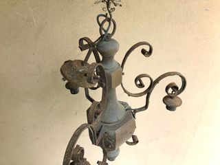 Lampadario corpo in legno (3 lampadine)