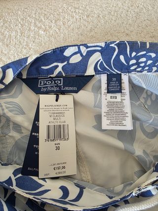 Bañador Polo Ralph Lauren - Azul y Blanco