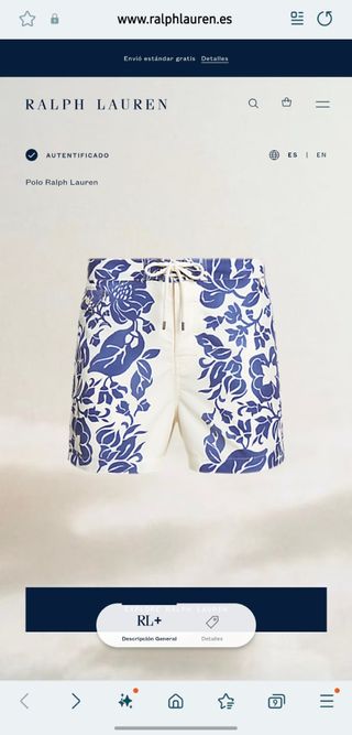 Bañador Polo Ralph Lauren - Azul y Blanco