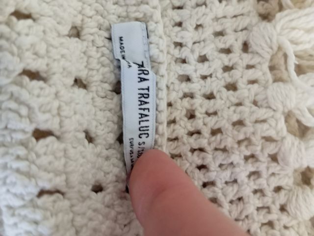 Top crochet blanco talla S