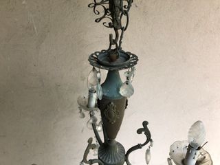 Lampadario corpo in legno (3 lampadine)