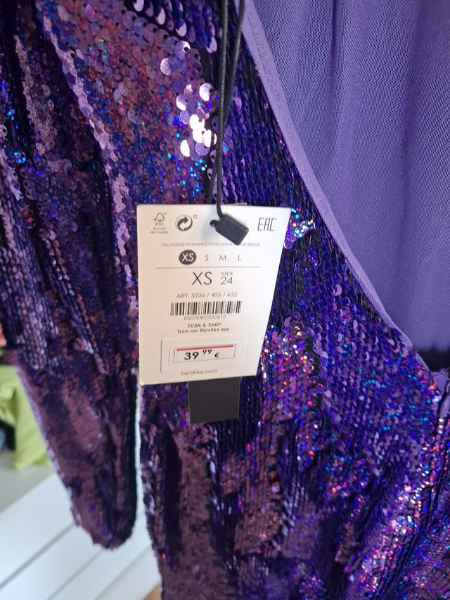 Vestido lentejuelas morado