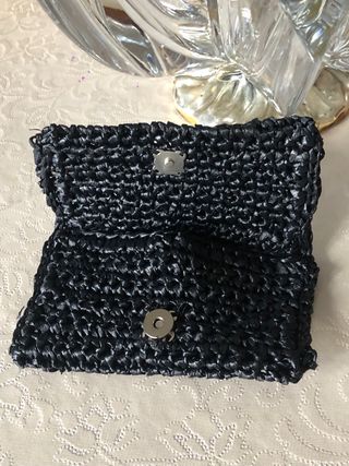 Mini portafoglio nero handmade