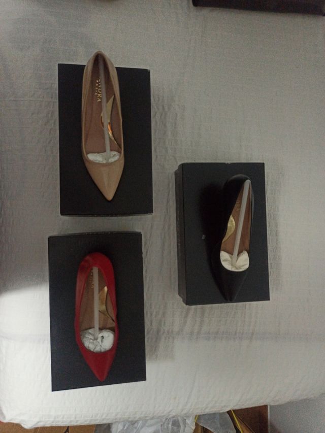Tacones Zendra Basic - Beige y Rojo