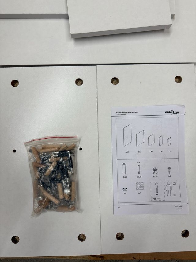 tavolo in compensato 100x50x40 cm