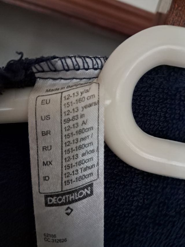 Albornoz niño Decathlon azul - Talla XS