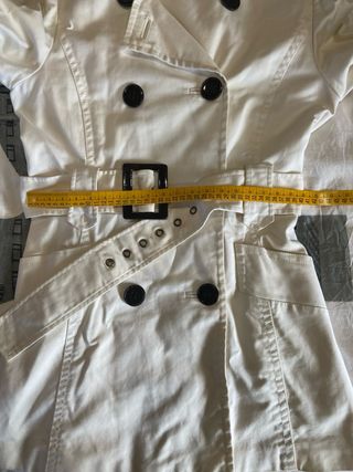 Abrigo Gabardina blanco de Fórmula Joven