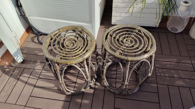 2 Taburetes Ratán - Estilo Vintage, únicos ❤️