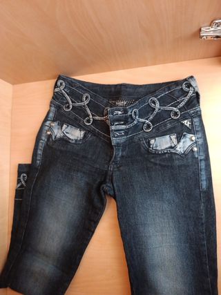 Jeans Mujer - Negro/Azul. Colombiano.