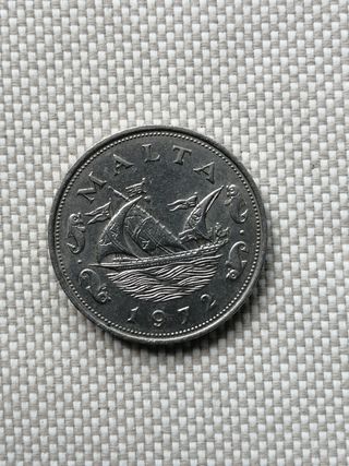 Moneda Malta 1972  de 10 céntimos