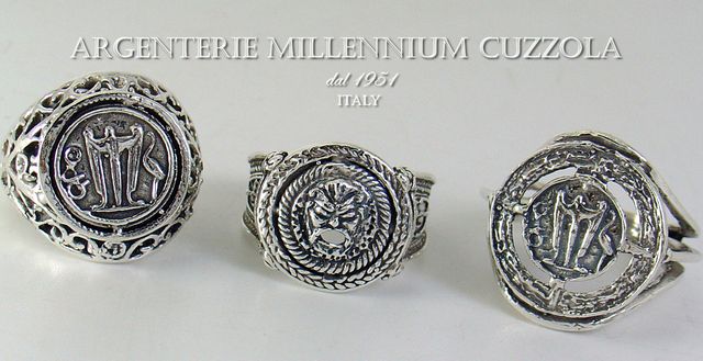 Anelli MoneteArgento925 Tripode Münzring SILBER925