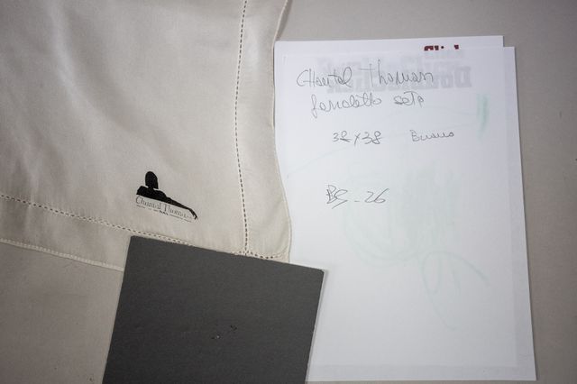 Pañuelo de seda blanco de Chantal Thomas