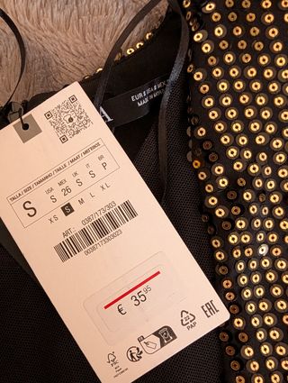 Vestido lentejuelas festive days zara