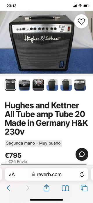 Amplificador de valvulas hughes & kettner tube 20