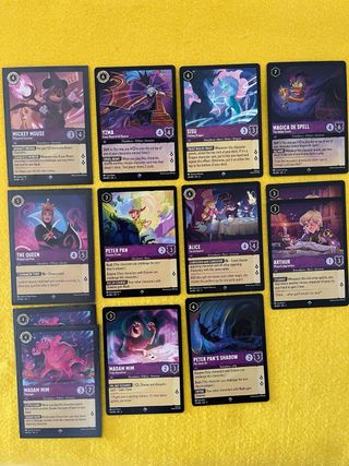 Cartas Lorcana tinta lila Amatista 