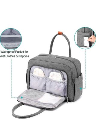 Bolso pañalera/ carrito de bebé - Welavila gris