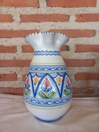 2 Jarras Cerámica Azul y Blanca