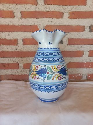 2 Jarras Cerámica Azul y Blanca