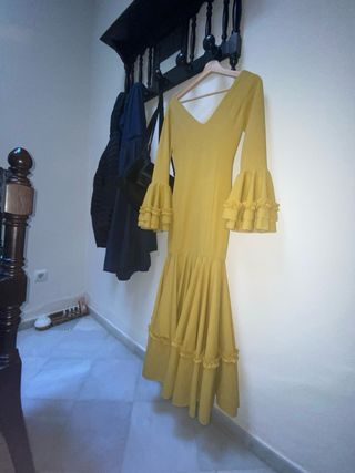 Traje Flamenca Mostaza T.3