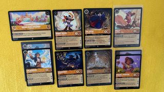 Cartas Lorcana tinta amarilla Ámbar