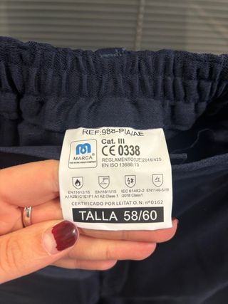 PANTALON IGNIFUGO ANTIESTATICO AZUL MARINO T-58/60