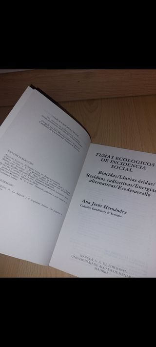 LIBRO- Temas ecológicos incidencia social ECOLOGÍA