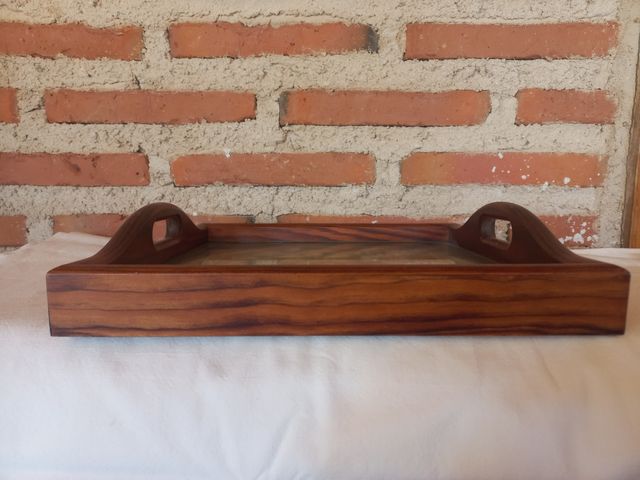 Bandeja Madera de punto de cruz