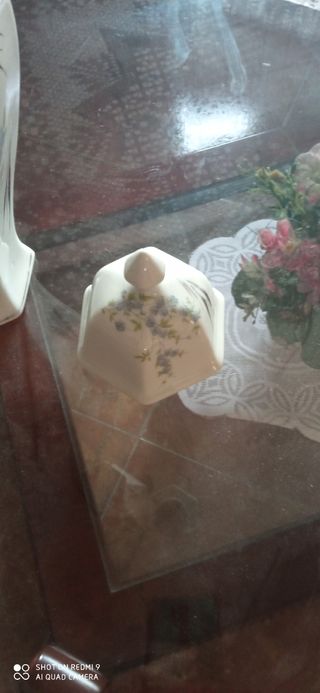 Jarrón porcelana azul y blanco