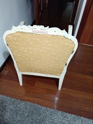 Butaca vintage verde y blanca