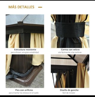 Cenador aluminio Policarbonato