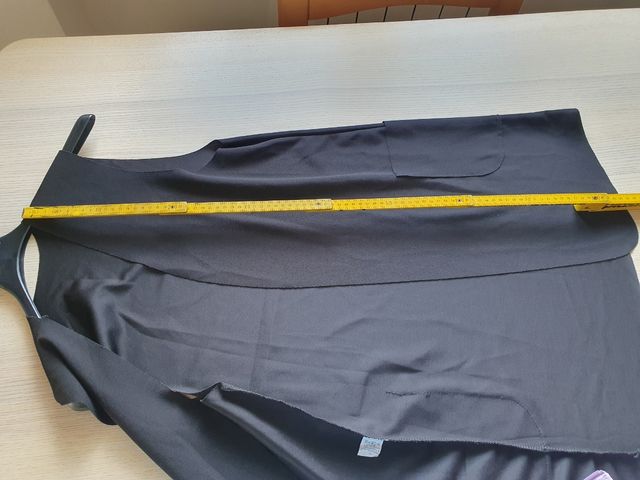 Gilet lungo nero donna