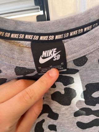 Sudadera Nike SB gris leopardo talla M