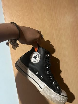 Converse negras piel - zapatillas