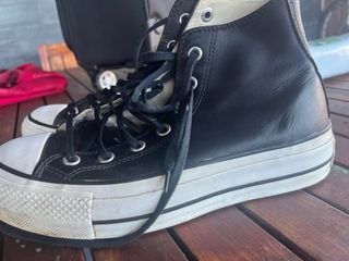 Converse negras piel - zapatillas