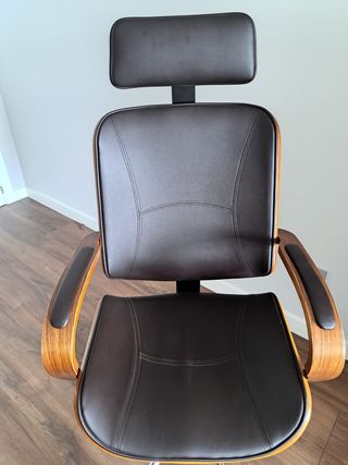 Silla oficina retro nogal