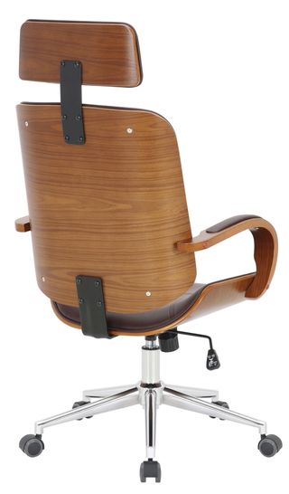 Silla oficina retro nogal
