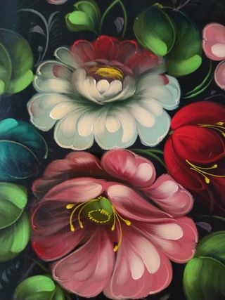 Vassoio made in urrs,dipinto a mano