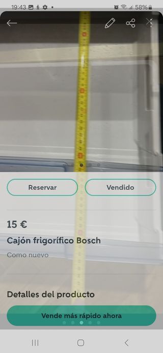 Cajón del congelador bosch