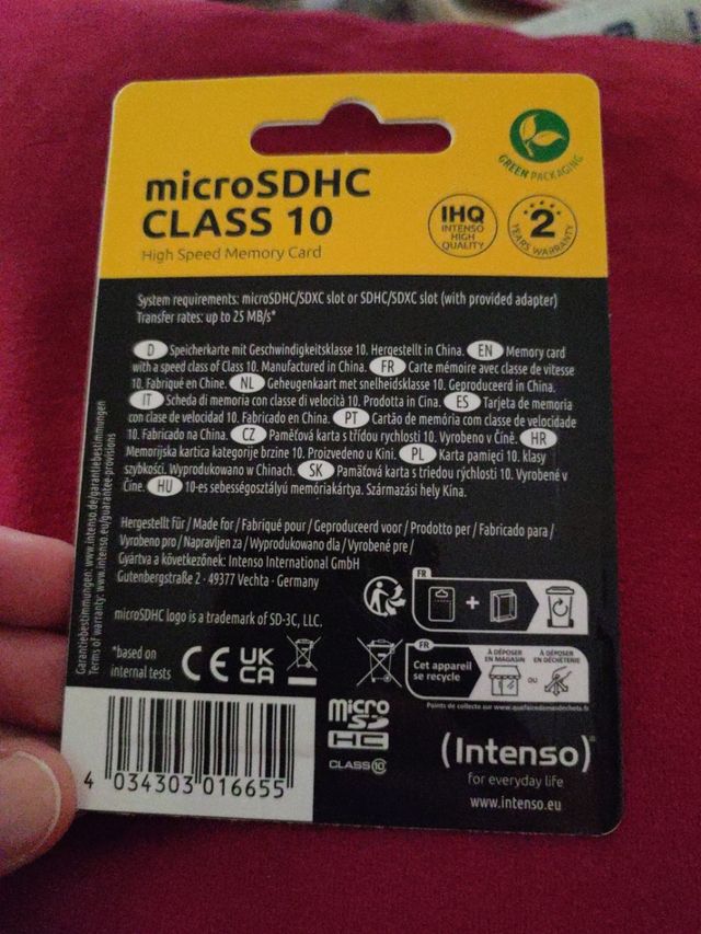 MicroSD 32GB Intenso