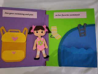 Libro- cuento de fieltro hecho a mano