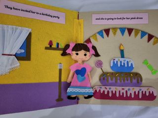 Libro- cuento de fieltro hecho a mano