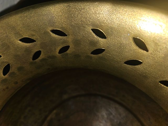 portavaso centrotavola ottone vintage