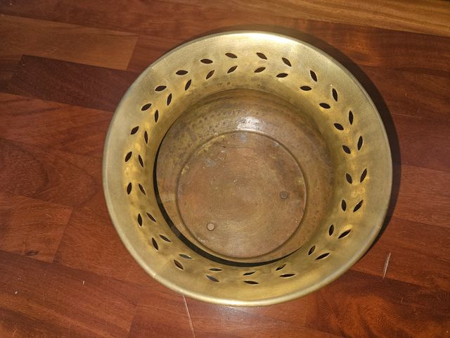 portavaso centrotavola ottone vintage