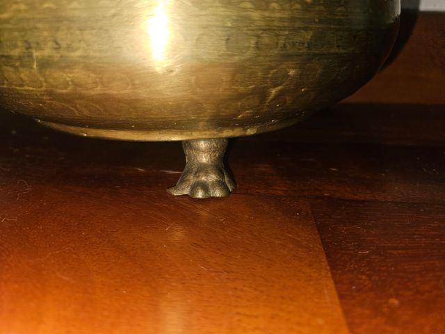 portavaso centrotavola ottone vintage