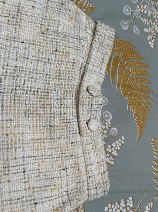 Falda pantalón beige y blanca