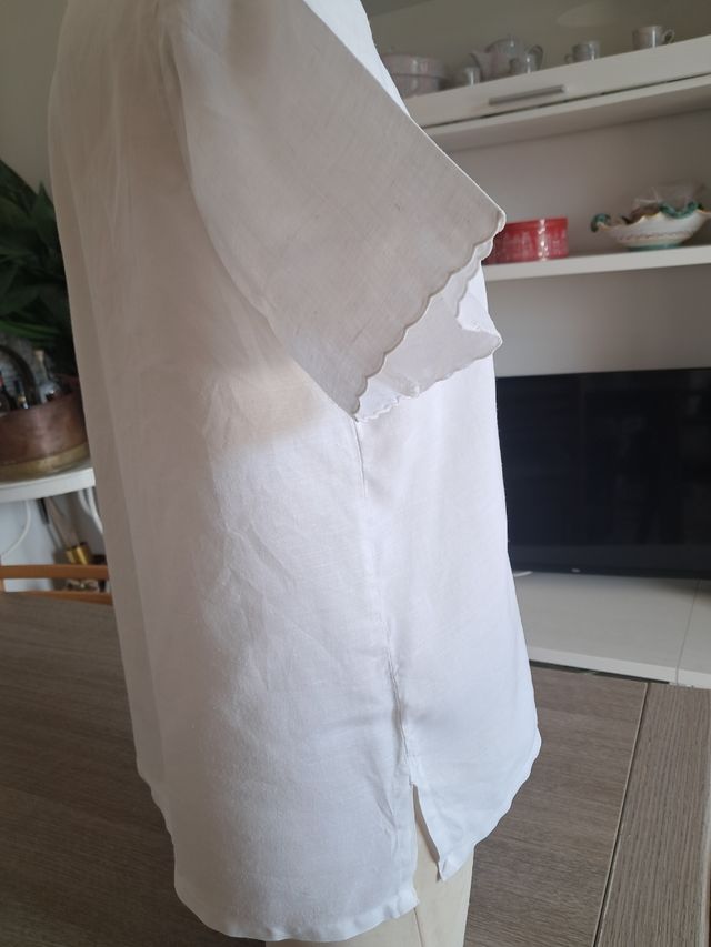 Camicia vintage bianca ricamata
