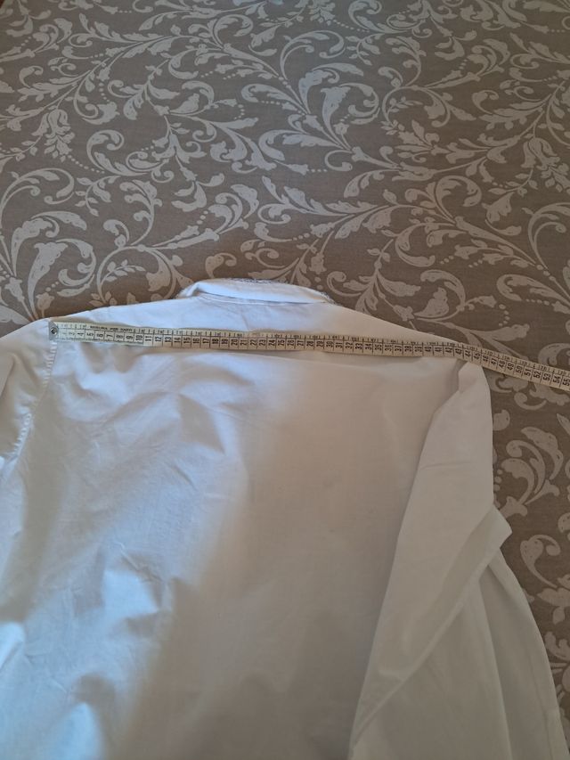 Camicia notte vintage bianca e azzurra